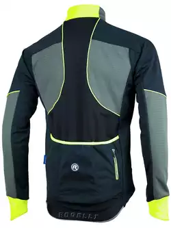 ROGELLI zimní cyklistická bunda softshellová TRANI 4.0, černo-šedo-fluorová