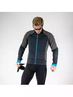 ROGELLI zimní cyklistická bunda softshellová TRANI 4.0, černo-šedo-modrá
