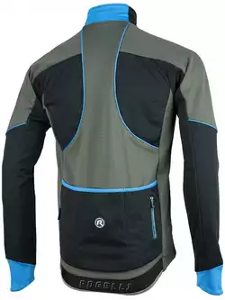ROGELLI zimní cyklistická bunda softshellová TRANI 4.0, černo-šedo-modrá