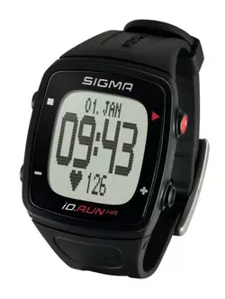 SIGMA iD.RUN HR GPS s monitorem srdečního tepu, černý