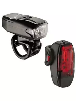 Sada světel LEZYNE LED KTV DRIVE 200 lumenů přední, 10 lumenů zadní, USB černé (NOVINKA)