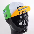 Apis Profi cyklistická čepice ALE Bardiani VAlvole  CSF Inox zelený, bílý a oranžový zorník