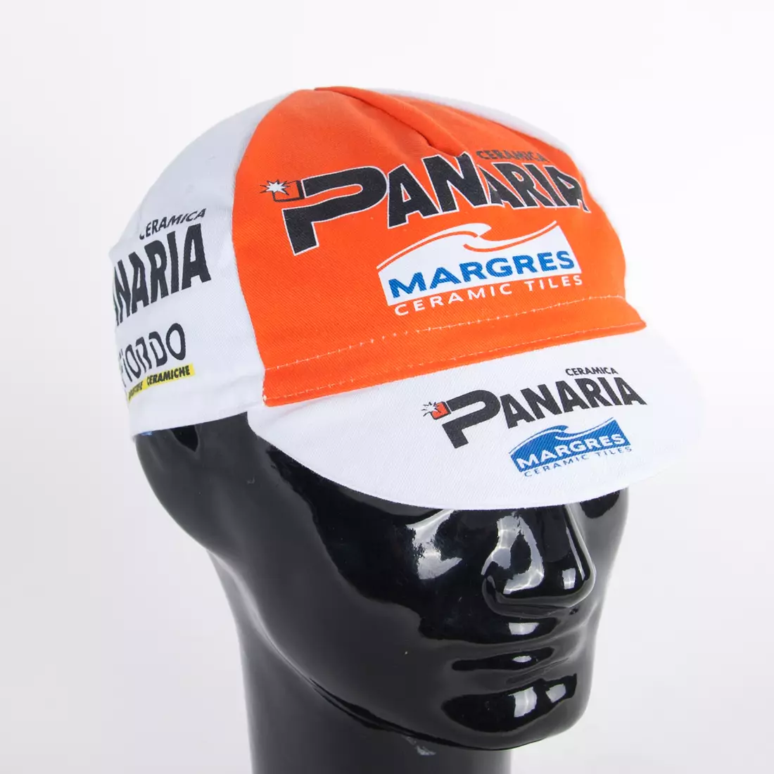 Apis Profi cyklistická čepice Ceramica Panaria Fiordo oranžová bílá