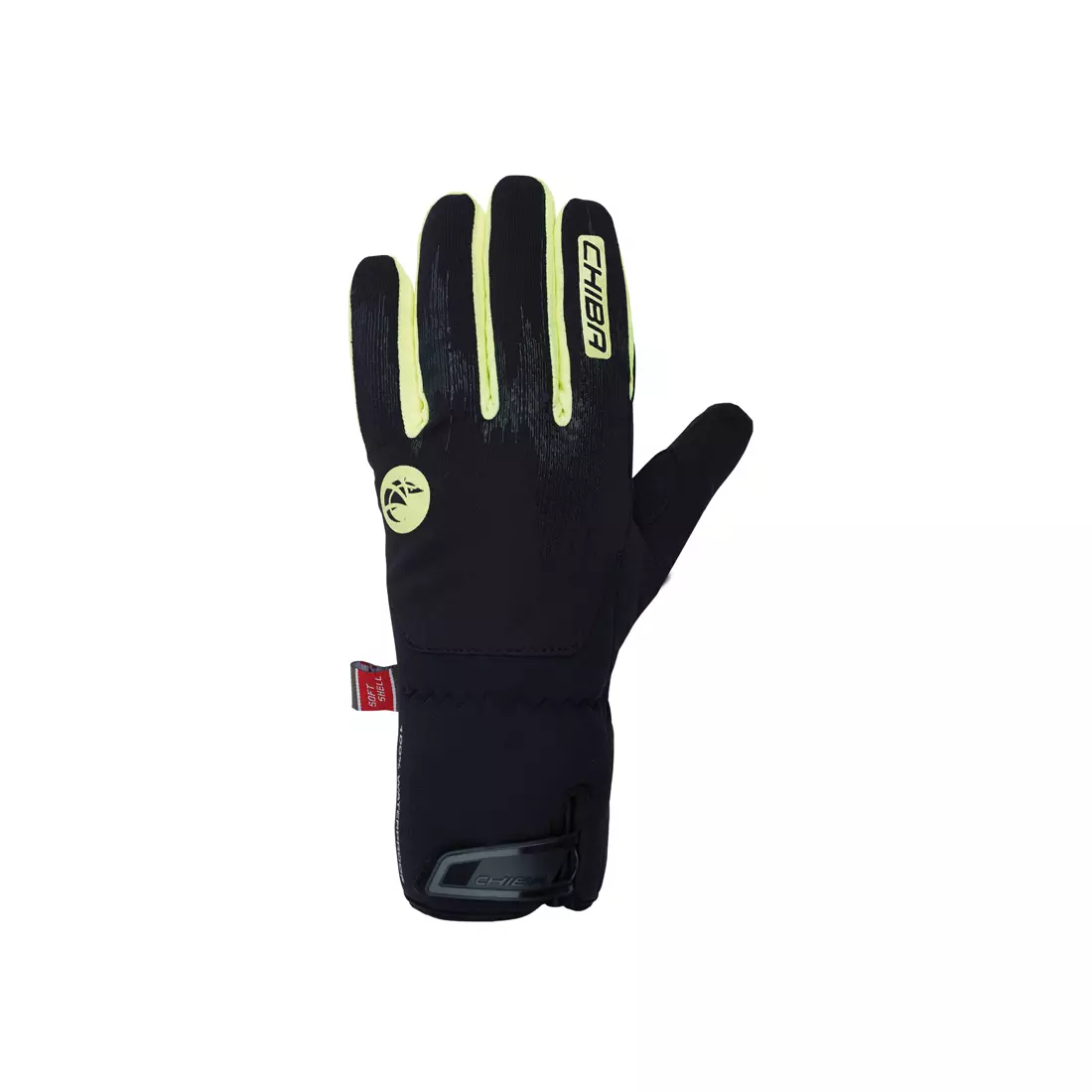 CHIBA DRY STAR SUPERLIGHT zimní cyklistické rukavice, černo-fluor žlutá 31217
