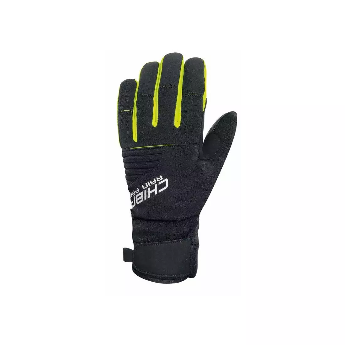 CHIBA RAIN TOUCH zimní cyklistické rukavice, černo-fluor 3120018