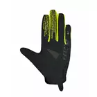 CHIBA TITAN letní dlouhé prstové cyklistické rukavice, černá fluor žlutá 30786
