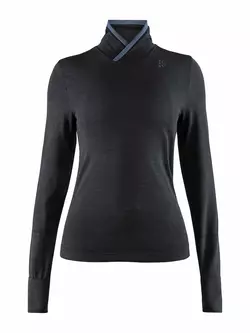 CRAFT FUSEKNIT COMFORT WRAP 1906591-B99000 dámské tričko s dlouhým rukávem/rolák černý