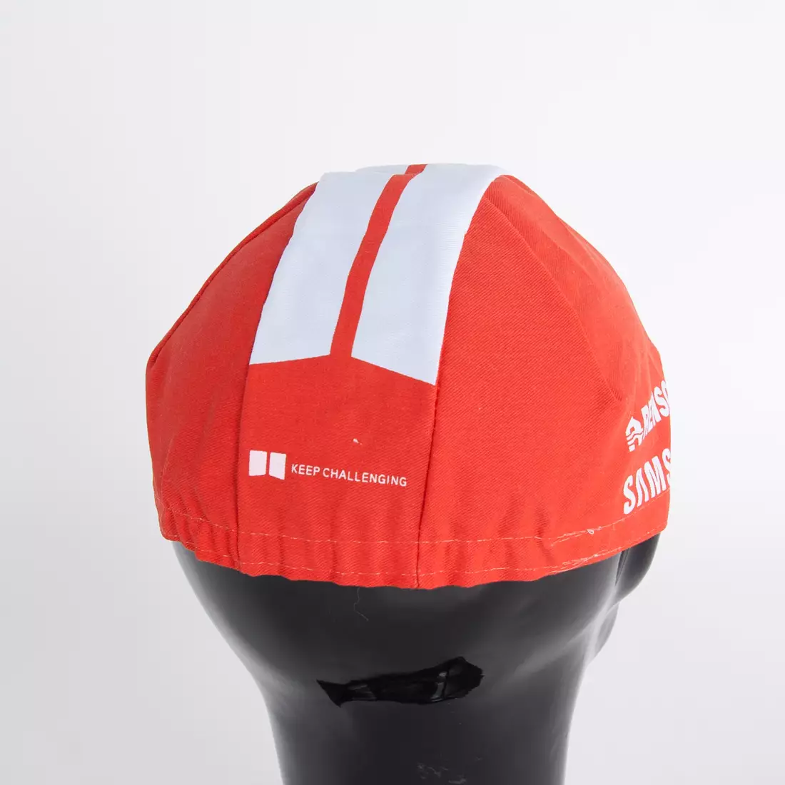 Cyklistická čepice Apis Profi SUNWEB cervelo craft, červená, bílé pruhy