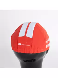 Cyklistická čepice Apis Profi SUNWEB cervelo craft, červená, bílé pruhy