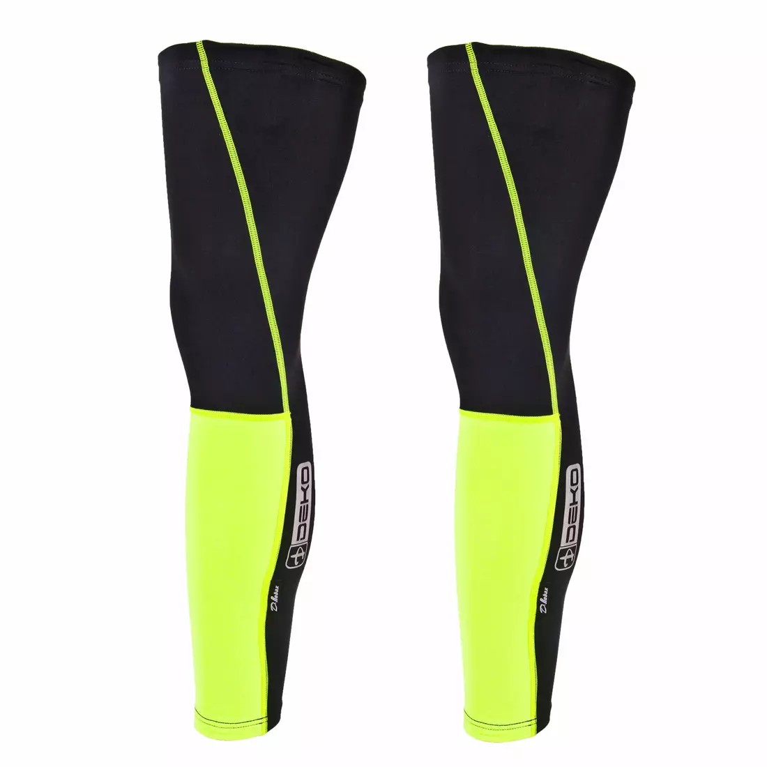 DEKO DUAL D-ROBAX černé a fluoro zateplené cyklistické kalhoty