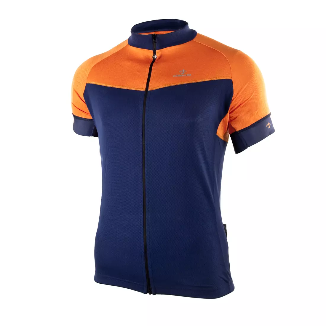 DEKO FORZA tmavě modrý a oranžový cyklistický dres