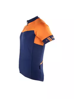DEKO FORZA tmavě modrý a oranžový cyklistický dres