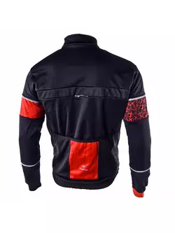 DEKO KOLUN černočervená softshellová cyklistická bunda