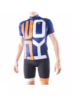 DEKO SET1 pánský cyklistický dres tmavě oranžovo-bílý