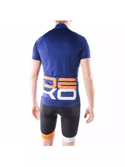 DEKO SET1 pánský cyklistický dres tmavě oranžovo-bílý