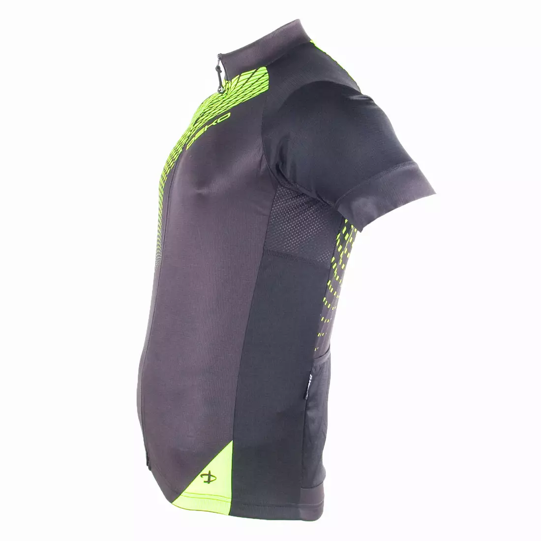 DEKO SET2 pánský cyklistický dres černý fluor zelený
