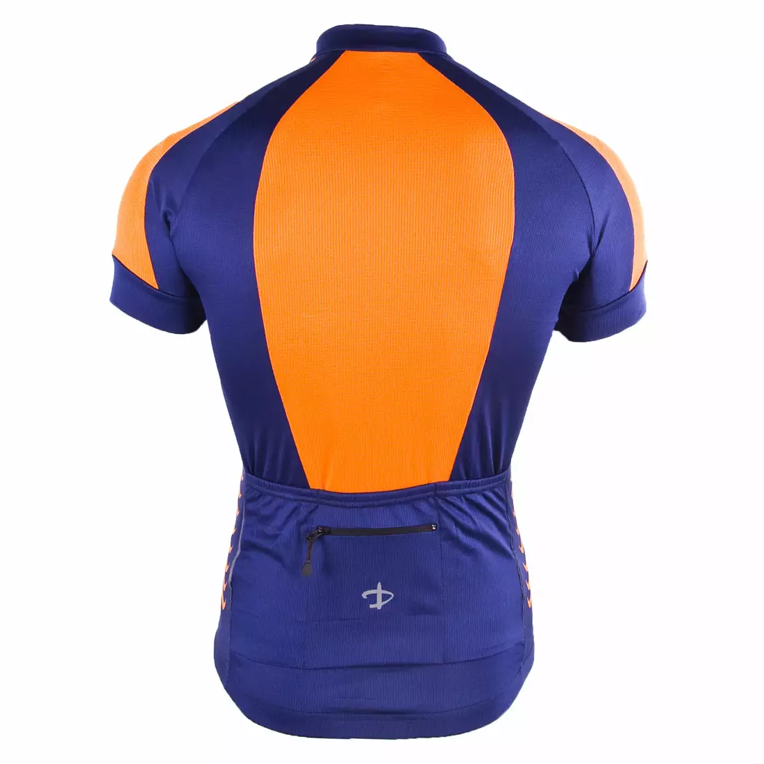 DEKO WHITE Námořnicky modrý a oranžový cyklistický dres