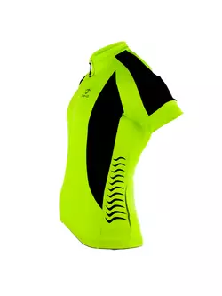 DEKO WHITE fluorově zelený cyklistický dres