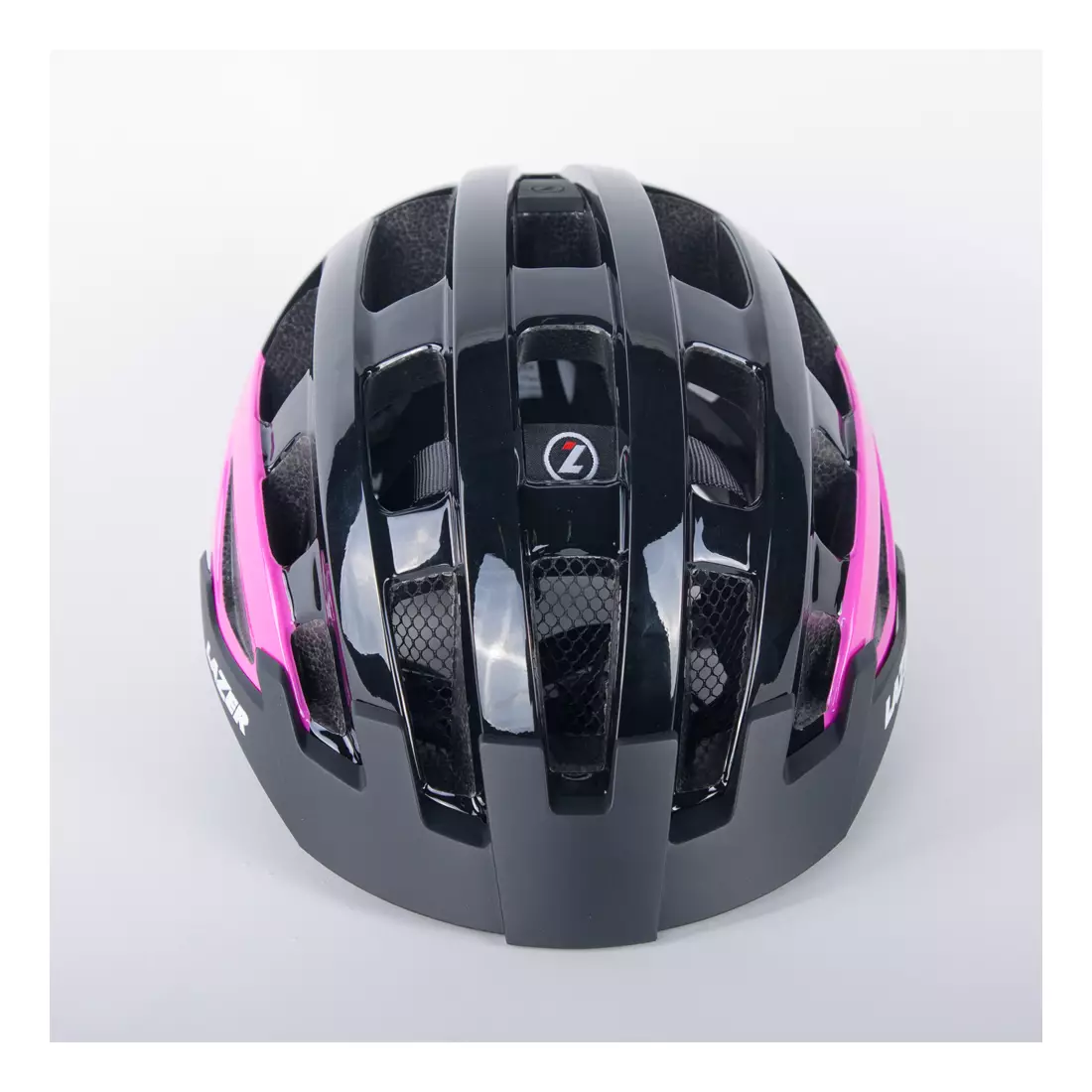 Dámská cyklistická helma LAZER Petit DLX Mesh + LED černá a růžová