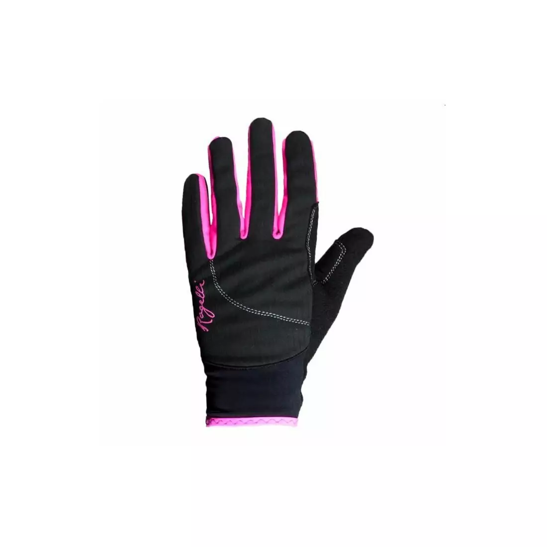 Dámské zimní rukavice ROGELLI FABEL, softshellové, černo-růžové