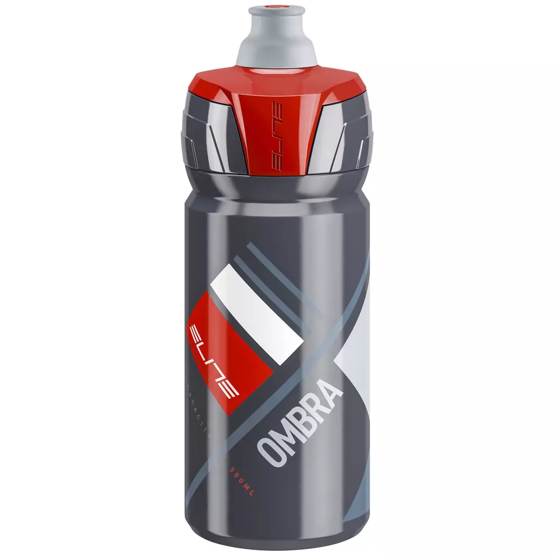 Elitní cyklistická láhev Ombra Grey - Red Graphics 550ml EL0150115 SS19