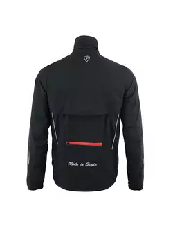FDX 1410 pánská cyklistická bunda do deště, Černá červená