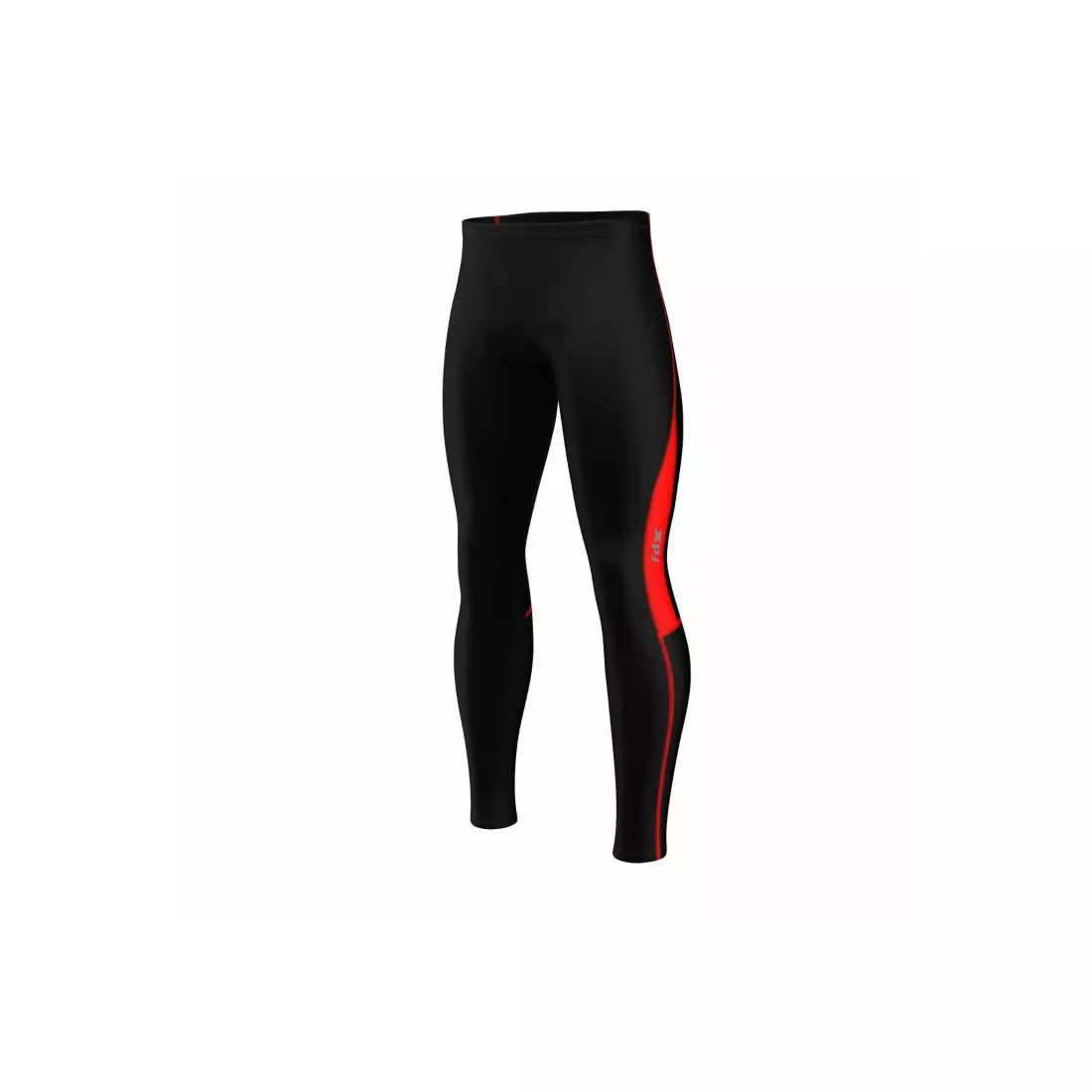 FDX 1810 pánské zateplené cyklistické kalhoty bez šle, černá a červená