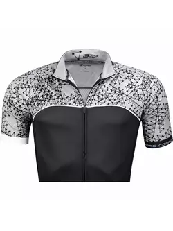 FORCE FINISHER pánské cyklistické tričko bílé a šedé 9001284