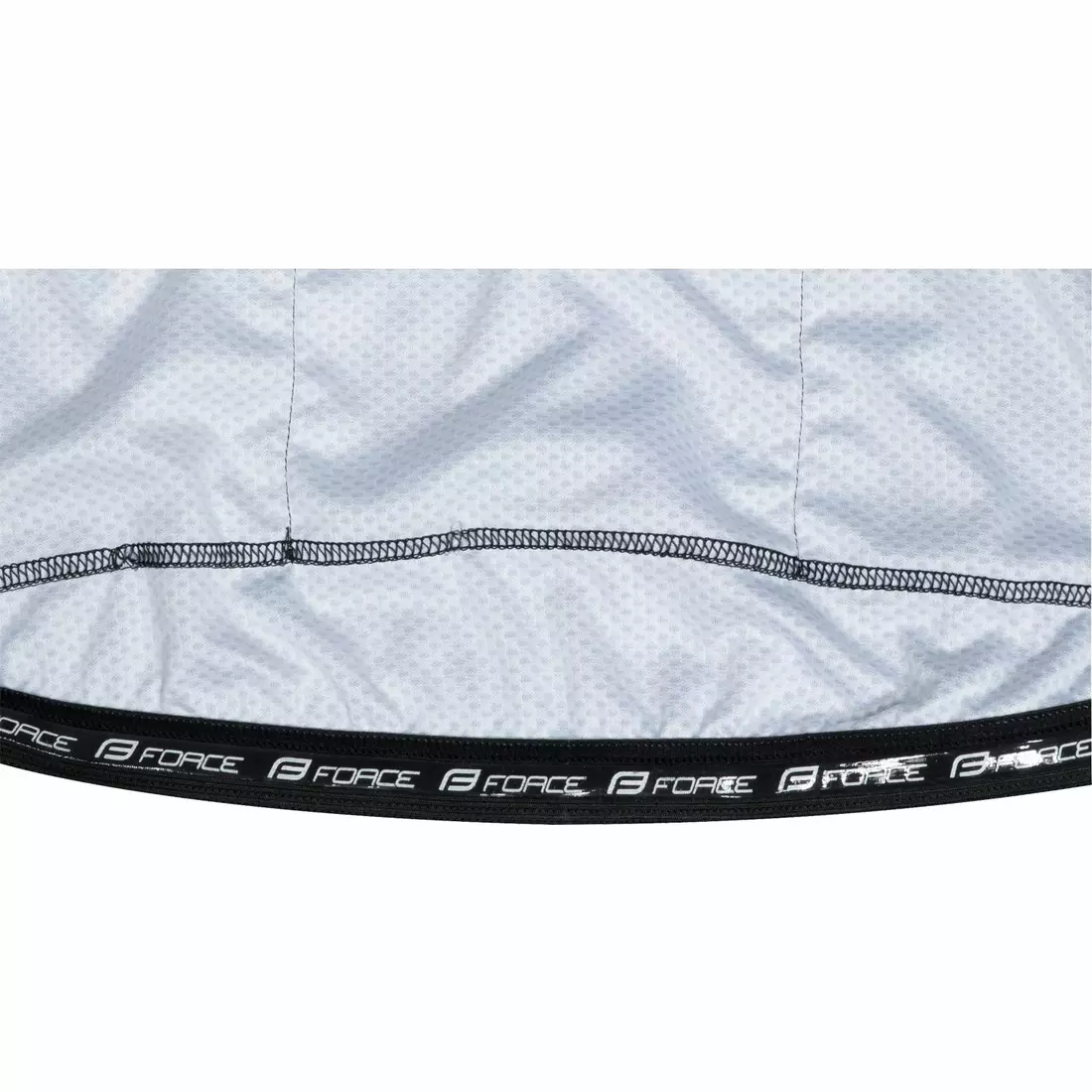FORCE FINISHER pánské cyklistické tričko bílé a šedé 9001284
