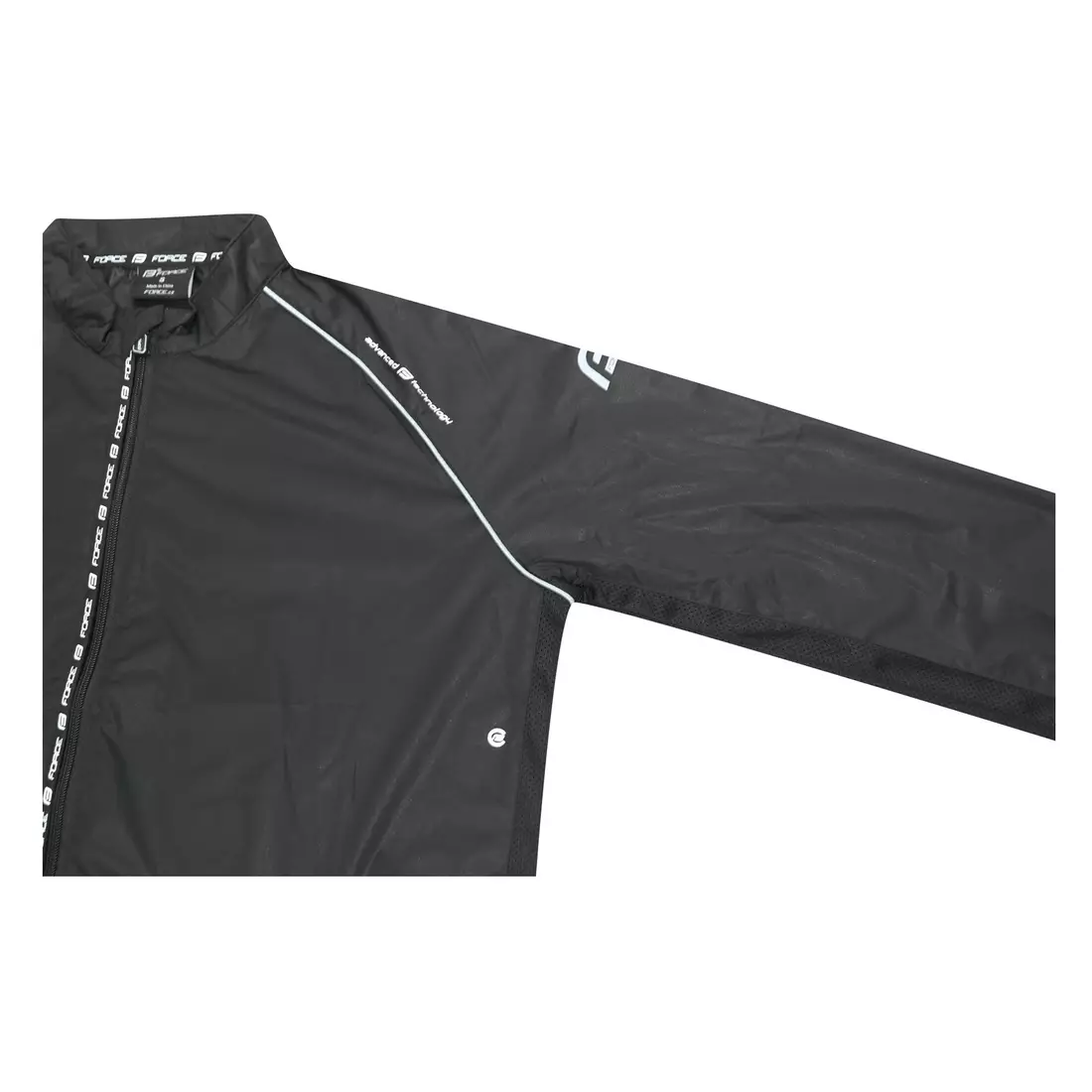 FORCE ONE PRO SLIM ultralehká větrovková bunda pro cyklistiku, černá 89999