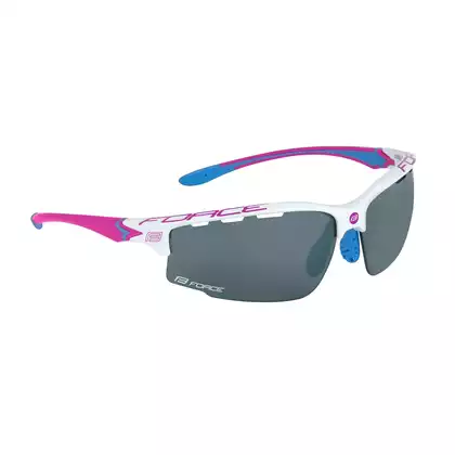 FORCE QUEEN Dámské sportovní brýle s výměnnými skly, bílé a růžové