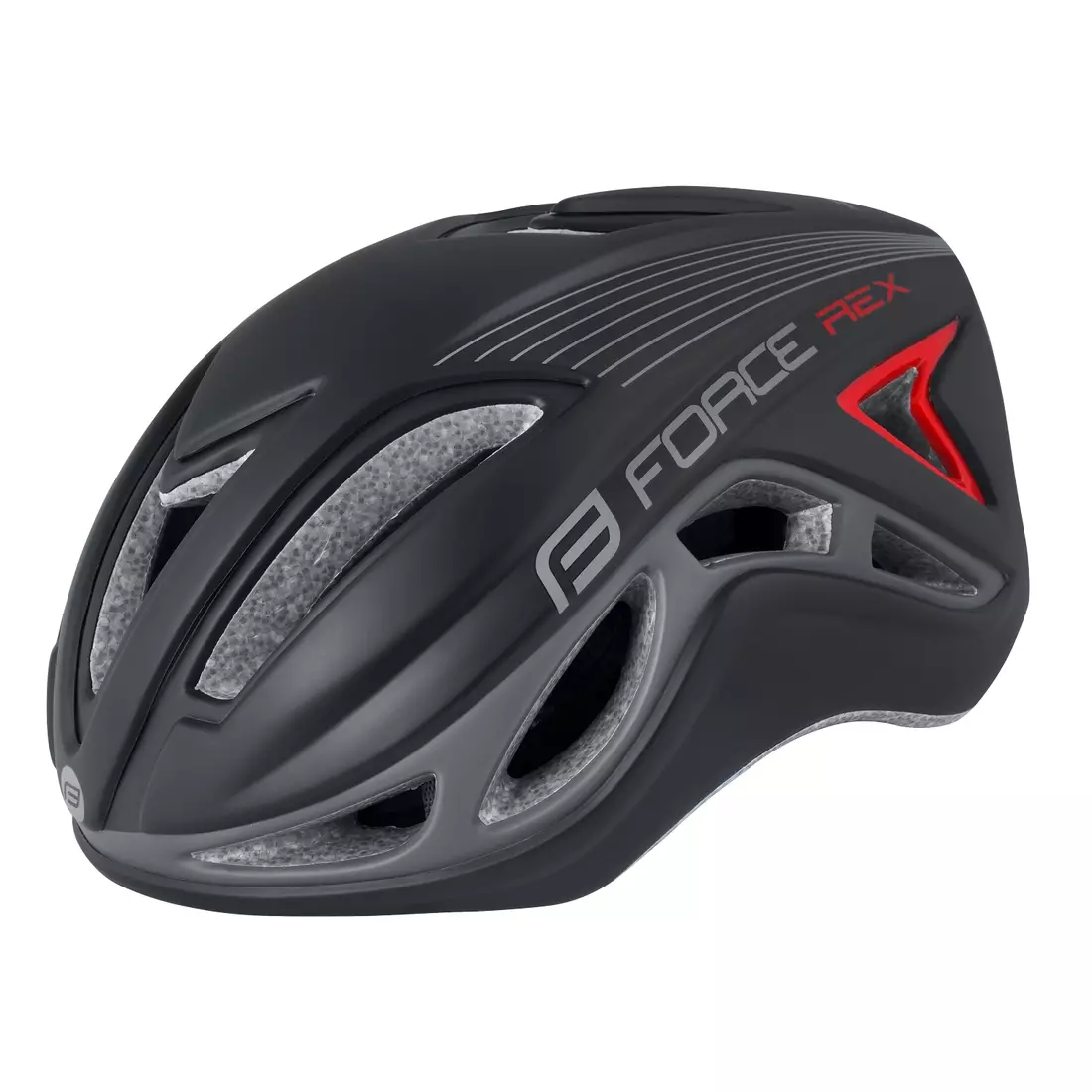 FORCE REX cyklistická helma černá mat