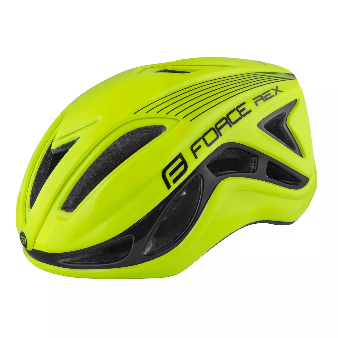 FORCE REX cyklistická helma žlutý fluor