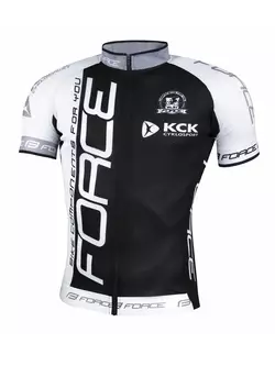 FORCE TEAM pánský černobílý cyklistický dres 900856