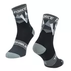 FORCE TRIANGLE cyklistické/sportovní ponožky, černá a šedá