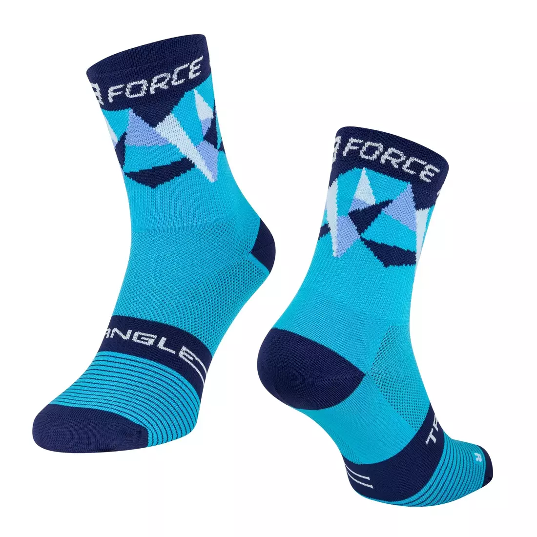 FORCE TRIANGLE cyklistické/sportovní ponožky, modrý