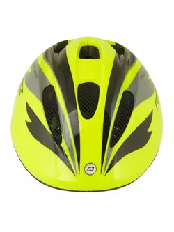 FORCE dětská cyklistická helma FUN STRIPES fluor
