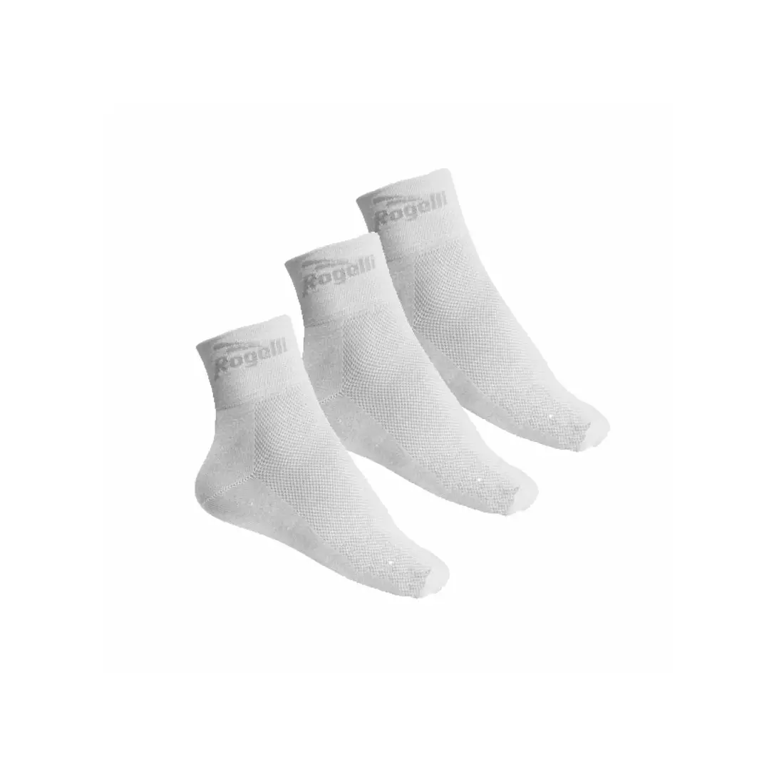 ROGELLI 3-pack Bílé sportovní ponožky PROMO