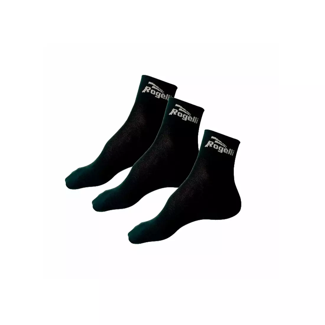 ROGELLI 3-pack PROMO černé cyklistické sportovní ponožky