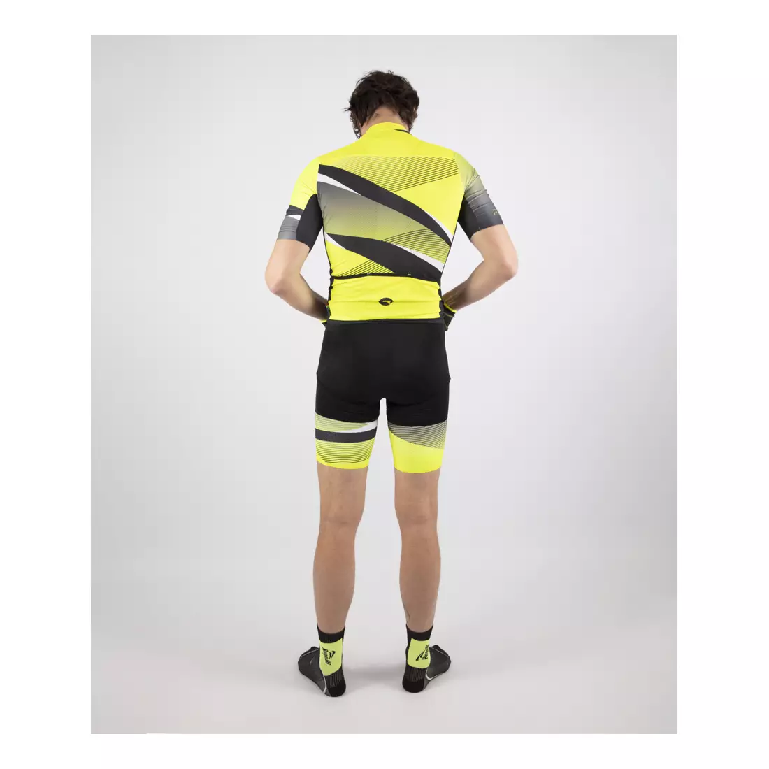 ROGELLI ARTE Fluorový cyklistický dres PRO FIT žlutý