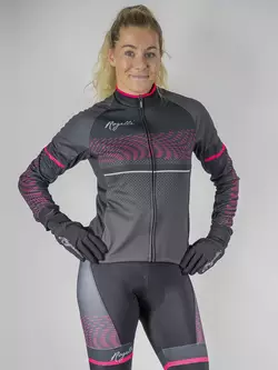 ROGELLI BELLA dámský cyklistický dres, černo-šedo-růžový