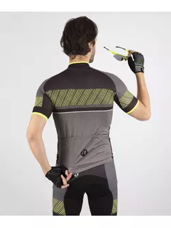 ROGELLI RITMO černý fluoro žlutý cyklistický dres