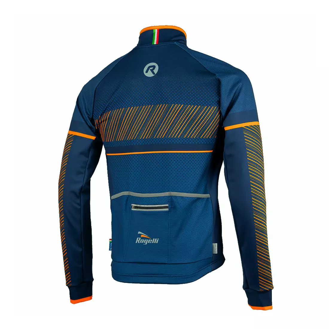 ROGELLI RITMO lehce izolovaná cyklistická bunda, námořnická modř-fluo oranžová
