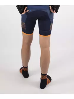 ROGELLI RITMO pánské cyklistické kraťasy se šlemi modré a oranžové 001.265