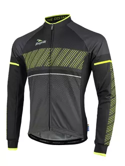 ROGELLI RITMO pánský cyklistický dres, černošedý-fluoro žlutý