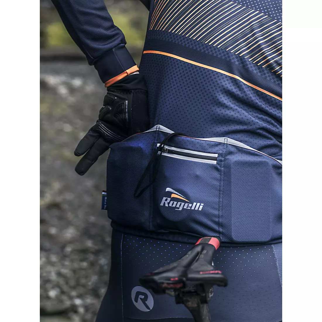 ROGELLI RITMO pánský cyklistický dres, tmavě modro-oranžový