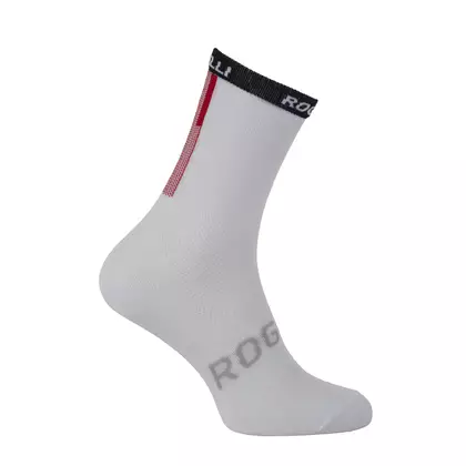 ROGELLI TEAM 2.0 bílé cyklistické sportovní ponožky