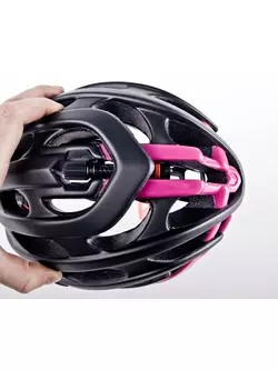 Silniční cyklistická helma LAZER BLADE+ Rollsys&amp;#x00AE; černo-růžová matná