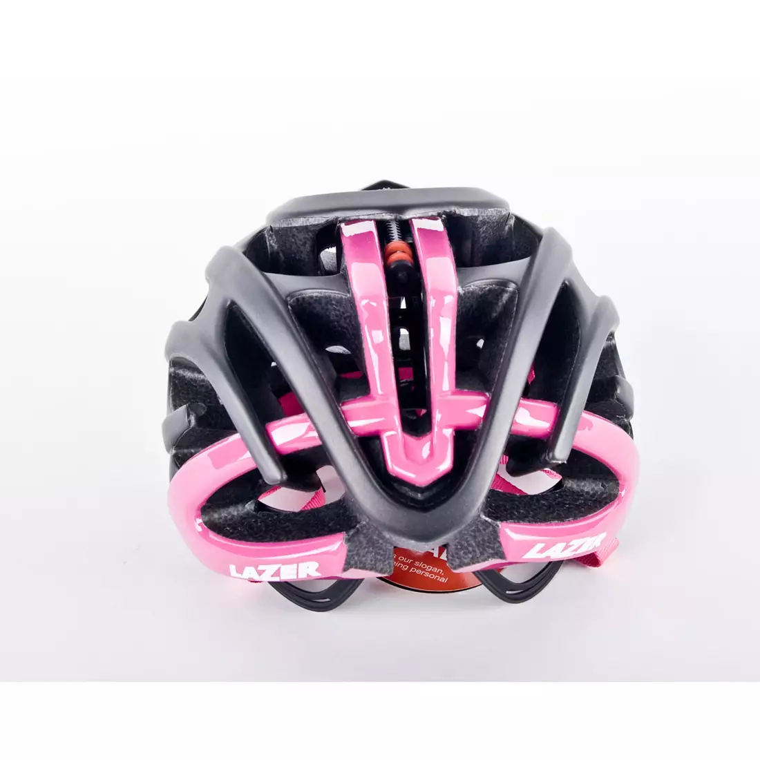 Silniční cyklistická helma LAZER BLADE+ Rollsys&amp;#x00AE; černo-růžová matná