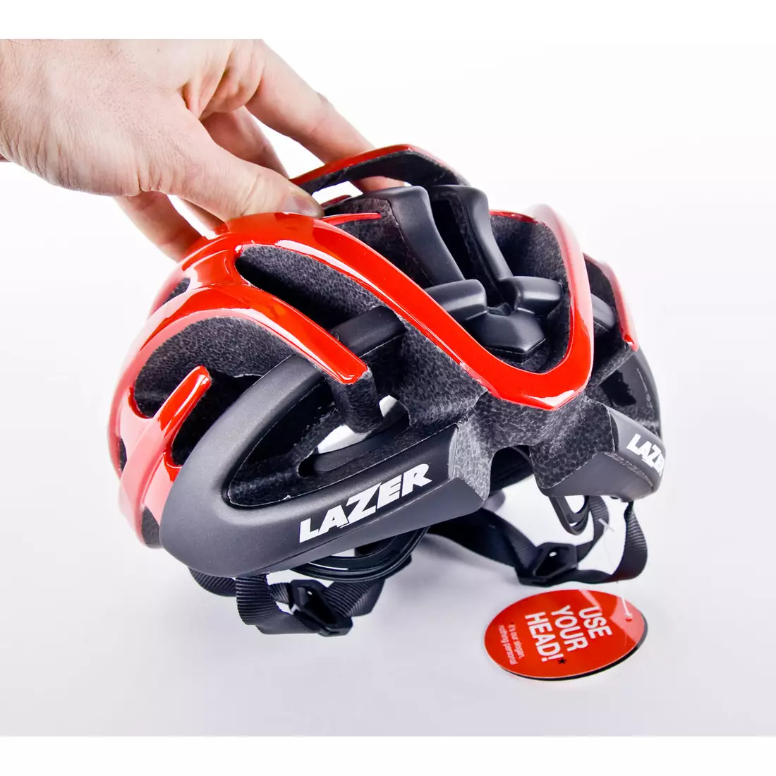 Silniční cyklistická helma LAZER BLADE+ Rollsys&amp;#x00AE; červená lesklá